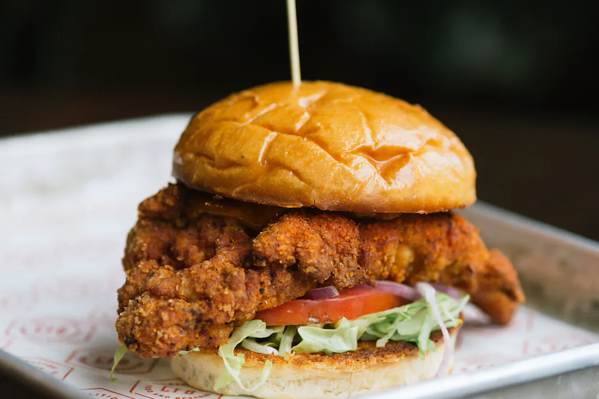 a close up of a sandwich on a plate